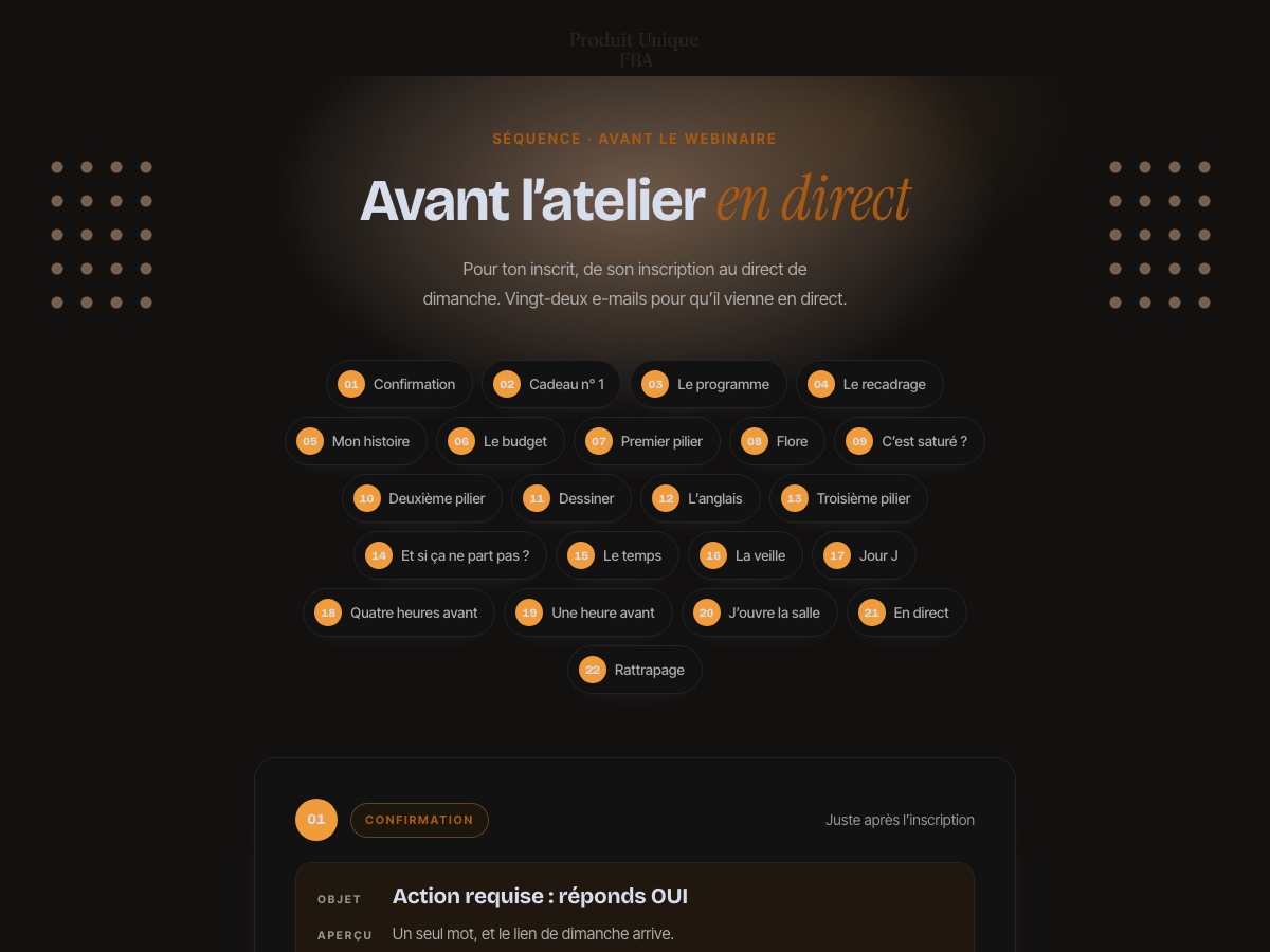 Aperçu : avant le webinaire